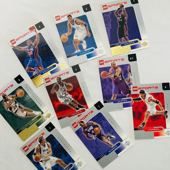 Vintage 2002 Lego Sports Upper Deck Bundle of 9 Basketball Cards - Picture 1 of 12
